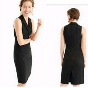 J. Crew tuxedo black sleeveless dress size 6 NWT